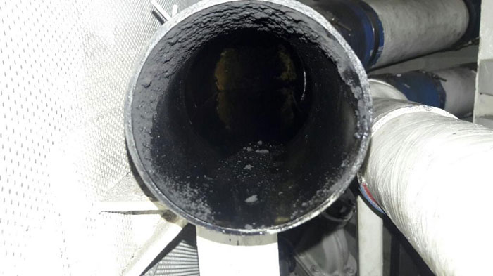 before exhaust cleaning yacht ocean vessel